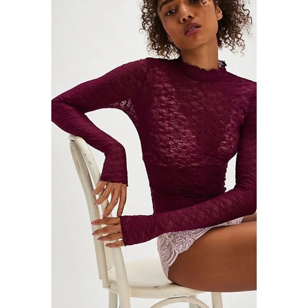New Free People x Intimately From The Start Mockneck Long Sleeve Size M